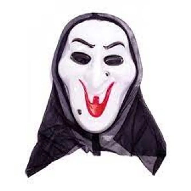 Máscara Plástica Bruxa c/ Capuz