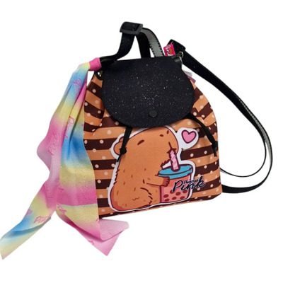 Mochila Capivara Copo Póa e Listrado