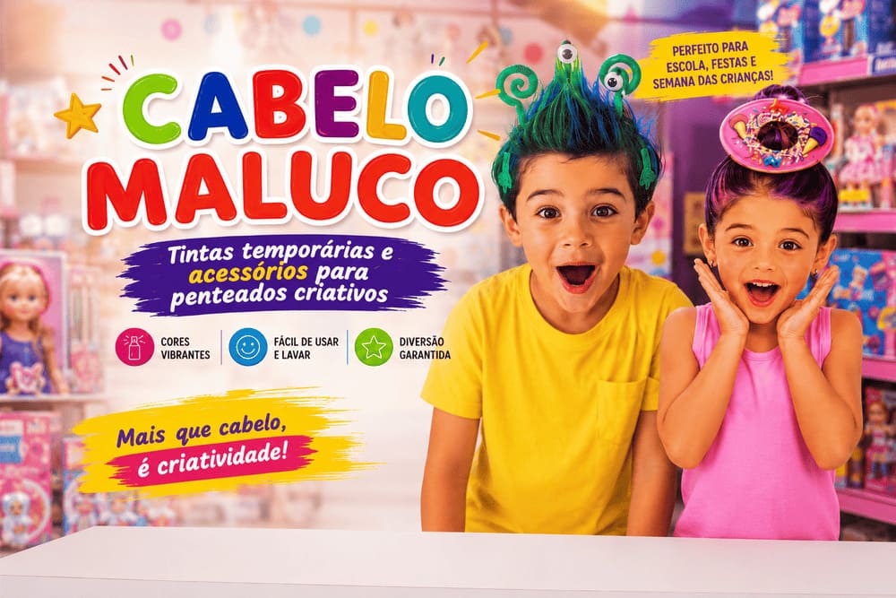 Tinta para Cabelo Maluco no Atacado como preparar sua loja para a Semana da Criança
