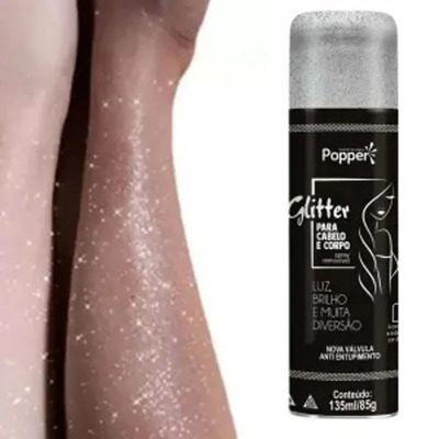 Tinta Spray para Cabelo e Corpo glitter
